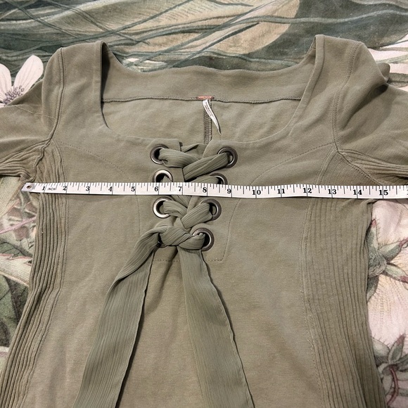 Free People Olive Long Sleeve Top - Picture 5 of 7